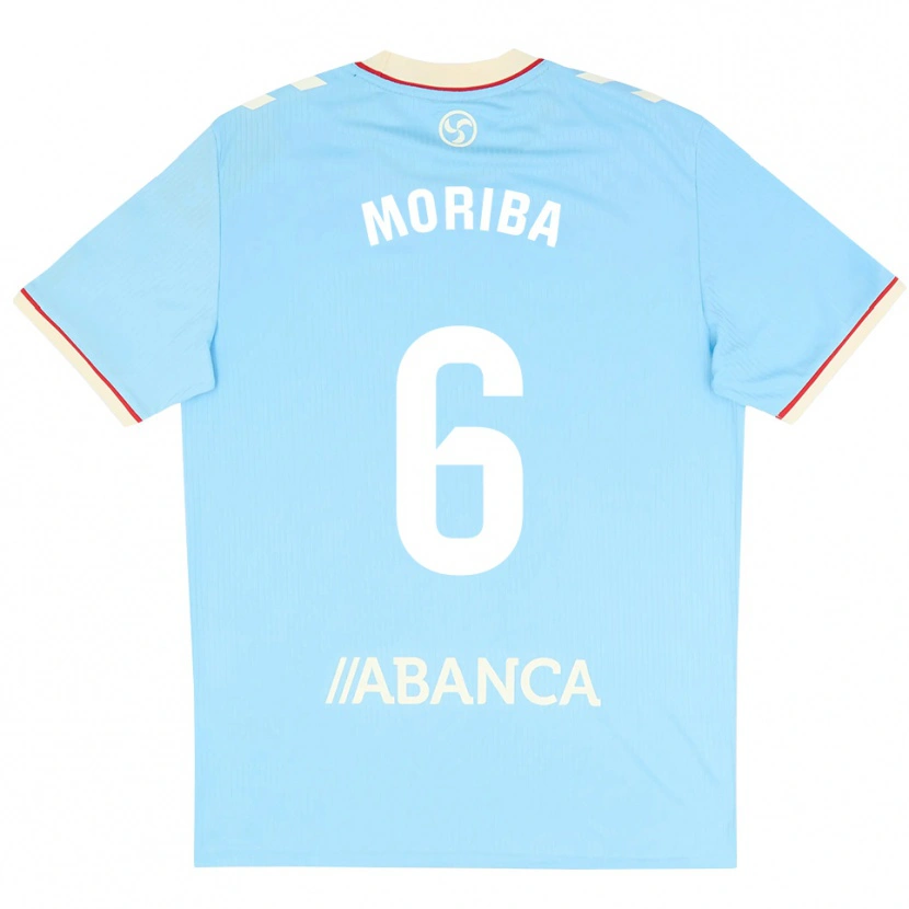 Danxen Mujer Camiseta Ilaix Moriba #6 Azul Cielo Blanco Rojo 1ª Equipación 2026/27 La Camisa México