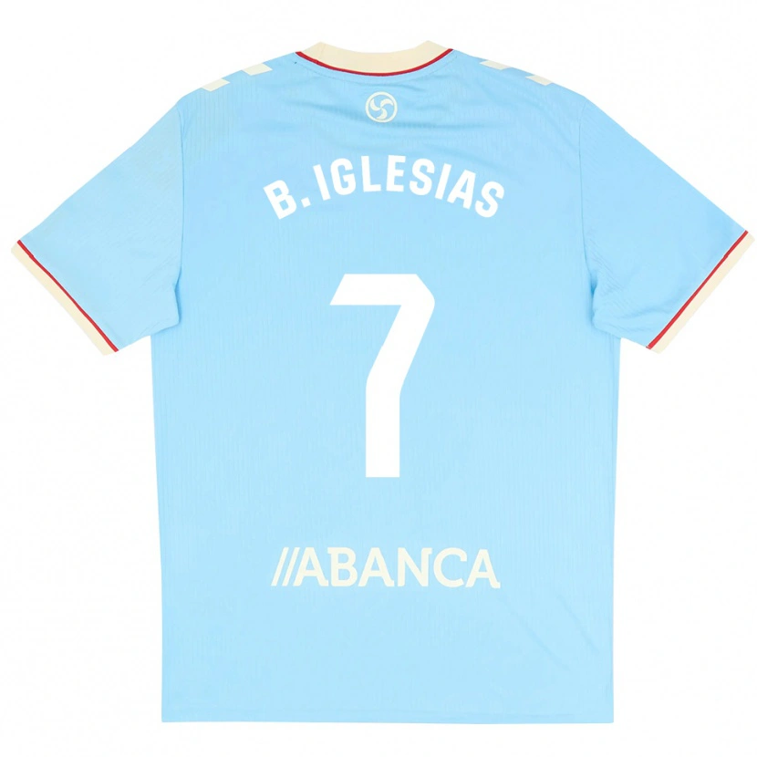 Danxen Mujer Camiseta Borja Iglesias #7 Azul Cielo Blanco Rojo 1ª Equipación 2026/27 La Camisa México