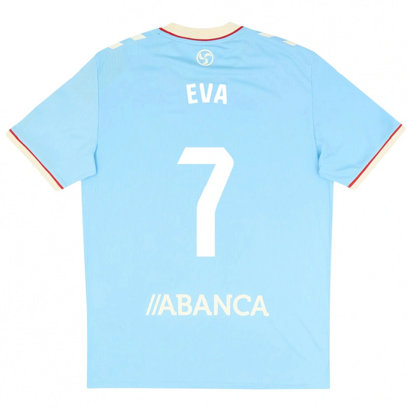 Danxen Mujer Camiseta Eva López #7 Azul Cielo Blanco Rojo 1ª Equipación 2026/27 La Camisa México