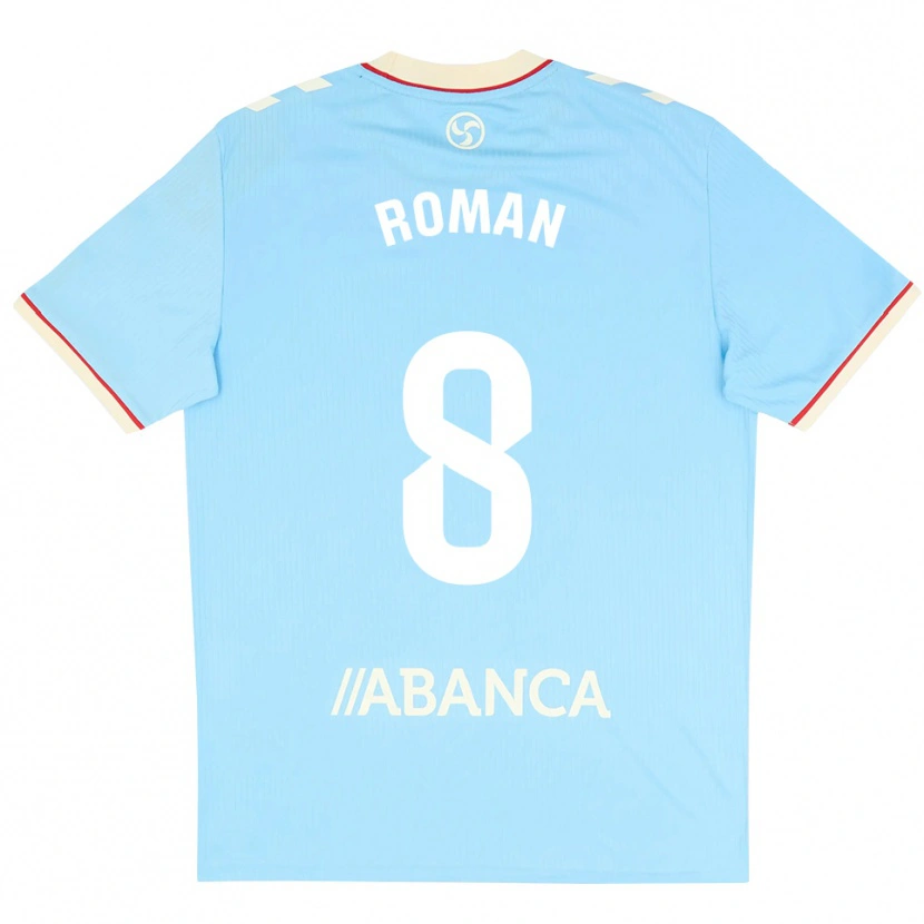 Danxen Mujer Camiseta Miguel Román #8 Azul Cielo Blanco Rojo 1ª Equipación 2026/27 La Camisa México