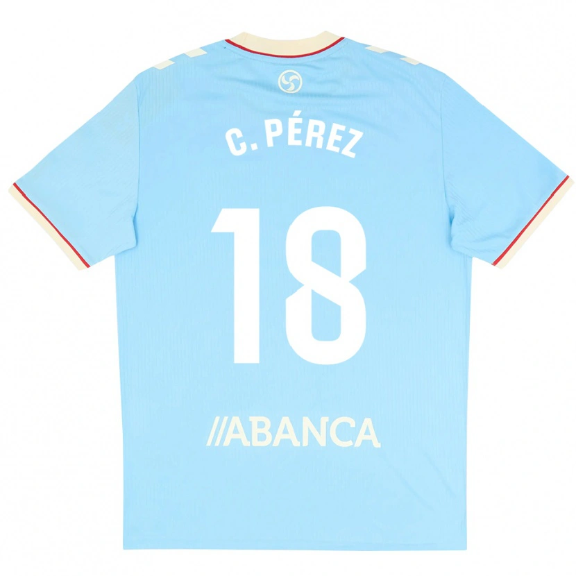 Danxen Mujer Camiseta Carles Pérez #18 Azul Cielo Blanco Rojo 1ª Equipación 2026/27 La Camisa México