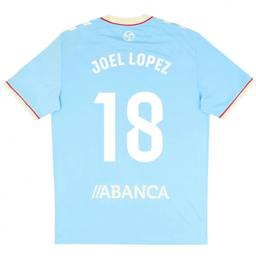 Danxen Mujer Camiseta Joel López #18 Azul Cielo Blanco Rojo 1ª Equipación 2026/27 La Camisa México