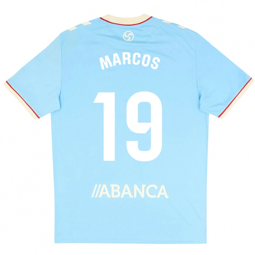 Danxen Mujer Camiseta Óscar Marcos #19 Azul Cielo Blanco Rojo 1ª Equipación 2026/27 La Camisa México
