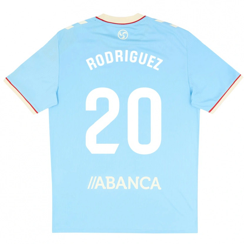 Danxen Mujer Camiseta Javi Rodríguez #20 Azul Cielo Blanco Rojo 1ª Equipación 2026/27 La Camisa México