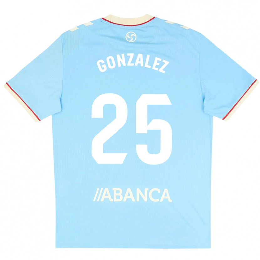 Danxen Mujer Camiseta Marcos González #25 Azul Cielo Blanco Rojo 1ª Equipación 2026/27 La Camisa México
