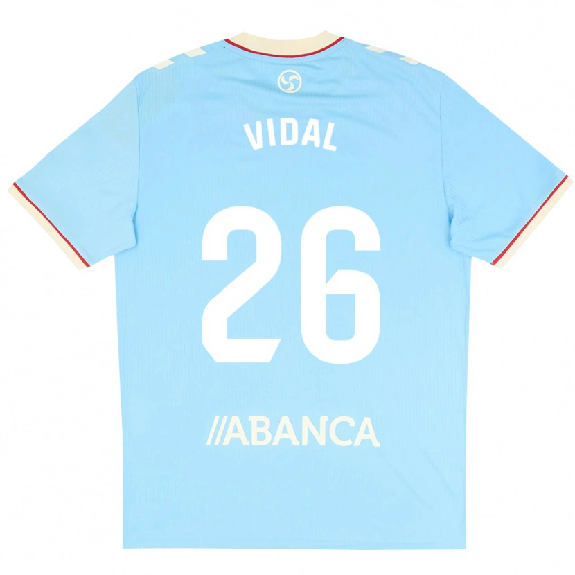 Danxen Mujer Camiseta Marc Vidal #26 Azul Cielo Blanco Rojo 1ª Equipación 2026/27 La Camisa México