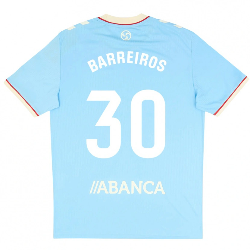 Danxen Mujer Camiseta Iago Barreiros #30 Azul Cielo Blanco Rojo 1ª Equipación 2026/27 La Camisa México