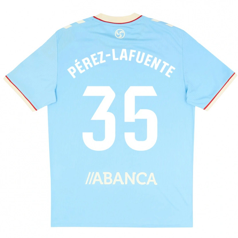 Danxen Mujer Camiseta Jorge Pérez-Lafuente #35 Azul Cielo Blanco Rojo 1ª Equipación 2026/27 La Camisa México