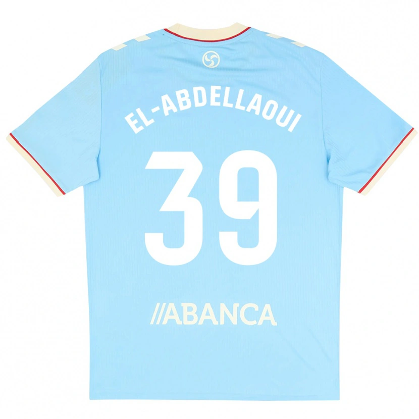 Danxen Mujer Camiseta Jones El-Abdellaoui #39 Azul Cielo Blanco Rojo 1ª Equipación 2026/27 La Camisa México