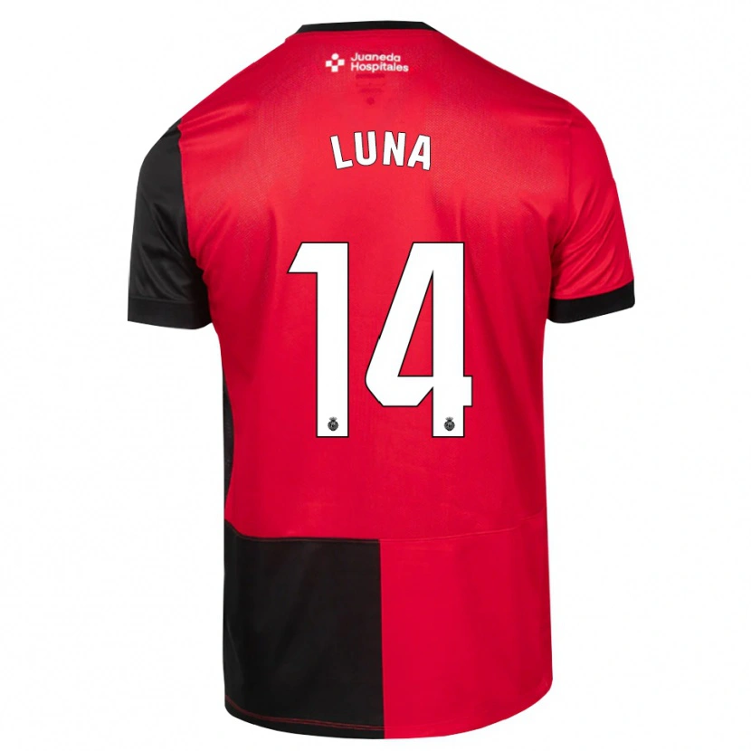 Danxen Mujer Camiseta Daniel Luna #14 Negro Rojo Blanco 1ª Equipación 2026/27 La Camisa México