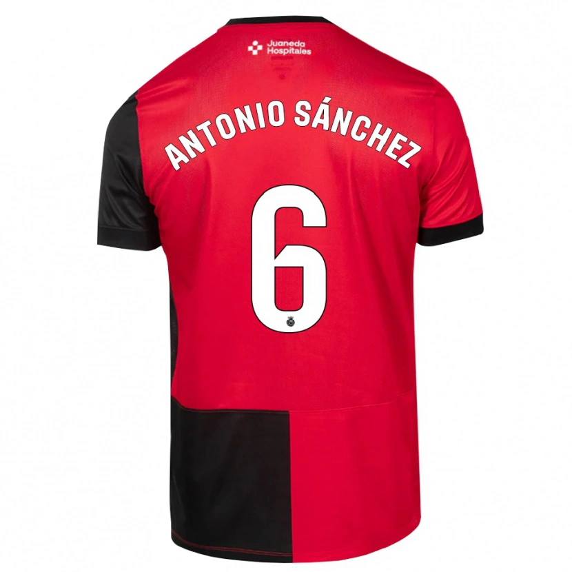 Danxen Mujer Camiseta Antonio Sánchez #6 Negro Rojo Blanco 1ª Equipación 2026/27 La Camisa México