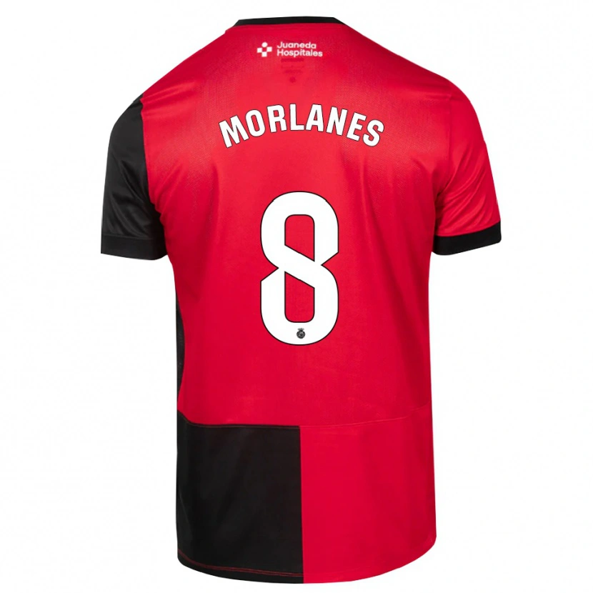 Danxen Mujer Camiseta Manu Morlanes #8 Negro Rojo Blanco 1ª Equipación 2026/27 La Camisa México