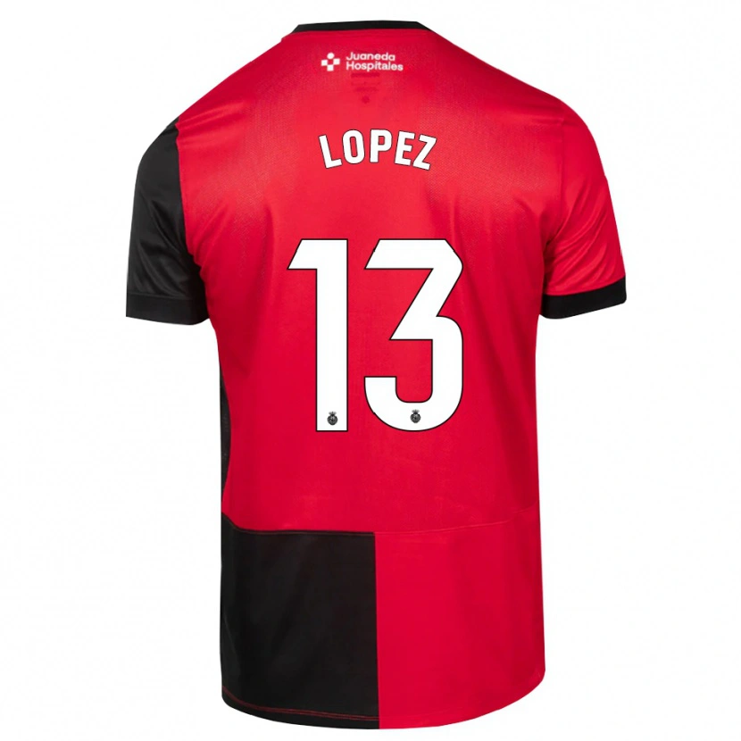 Danxen Mujer Camiseta Iván López #13 Negro Rojo Blanco 1ª Equipación 2026/27 La Camisa México