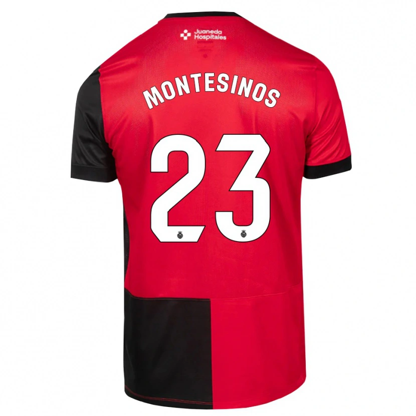 Danxen Mujer Camiseta Pol Montesinos #23 Negro Rojo Blanco 1ª Equipación 2026/27 La Camisa México