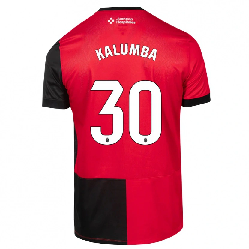Danxen Mujer Camiseta Justin Kalumba #30 Negro Rojo Blanco 1ª Equipación 2026/27 La Camisa México