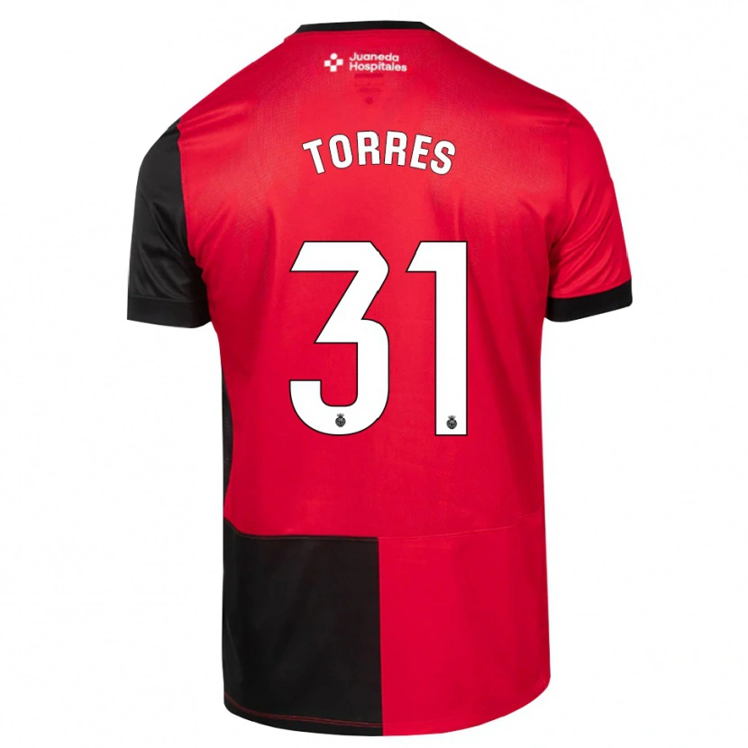 Danxen Mujer Camiseta Adriano Torres #31 Negro Rojo Blanco 1ª Equipación 2026/27 La Camisa México