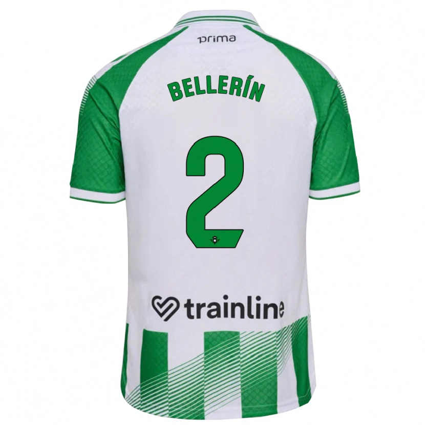 Danxen Mujer Camiseta Héctor Bellerín #2 Verde Claro Negro Blanco 1ª Equipación 2026/27 La Camisa México