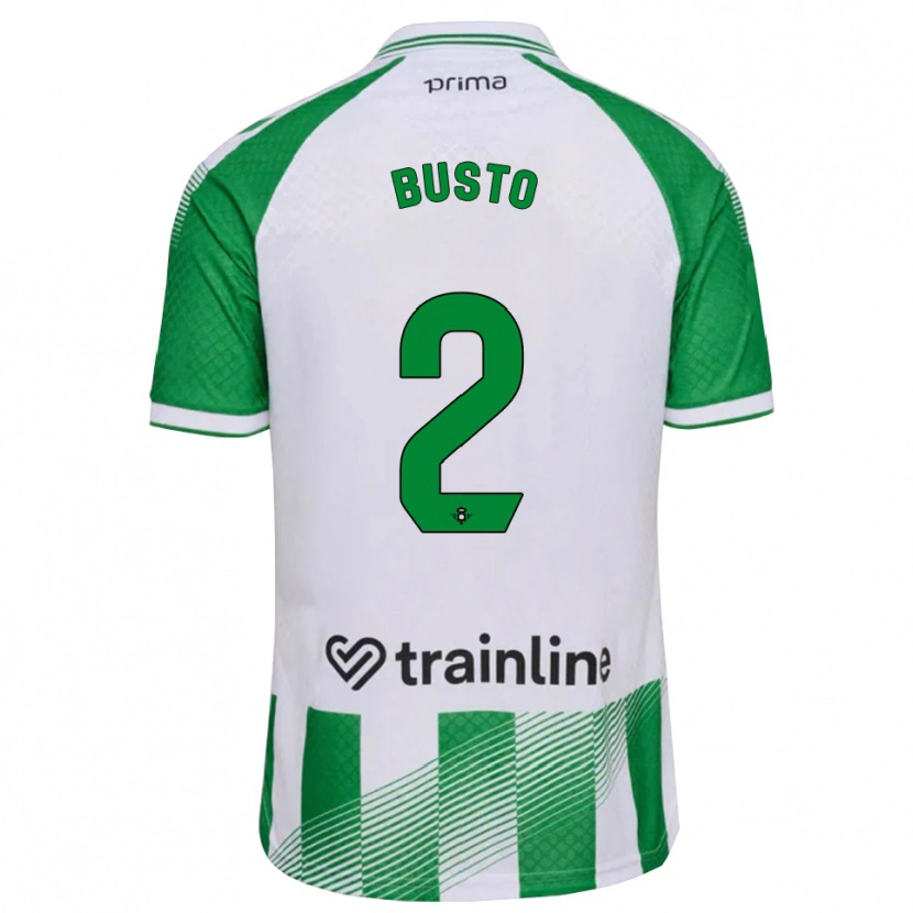Danxen Mujer Camiseta Pablo Busto #2 Verde Claro Negro Blanco 1ª Equipación 2026/27 La Camisa México