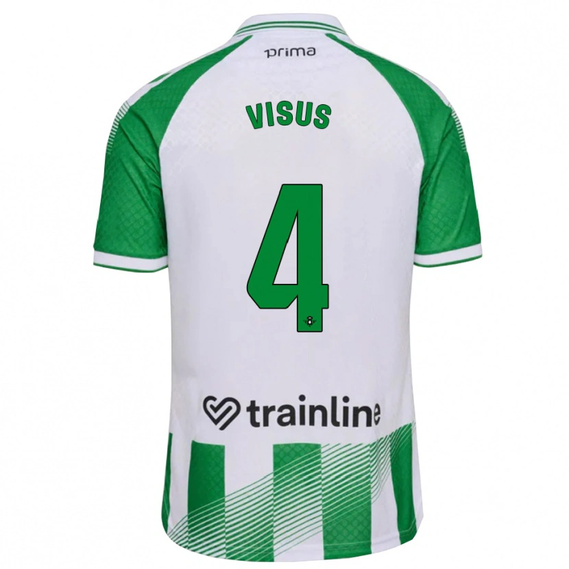 Danxen Mujer Camiseta Ricardo Visus #4 Verde Claro Negro Blanco 1ª Equipación 2026/27 La Camisa México