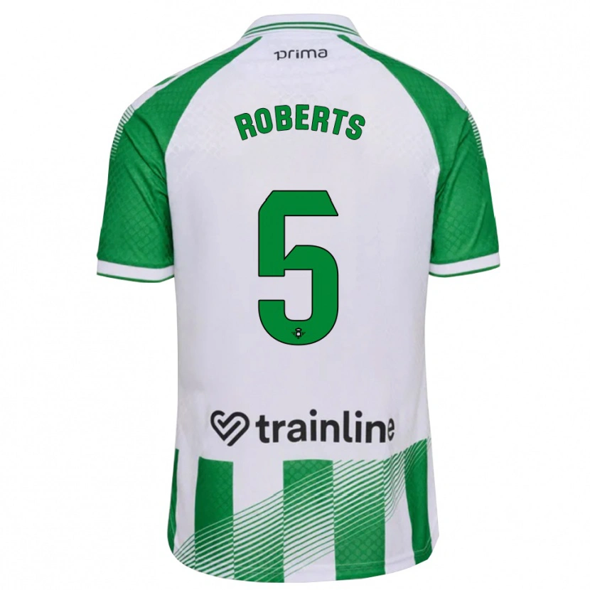 Danxen Mujer Camiseta Rhiannon Roberts #5 Verde Claro Negro Blanco 1ª Equipación 2026/27 La Camisa México