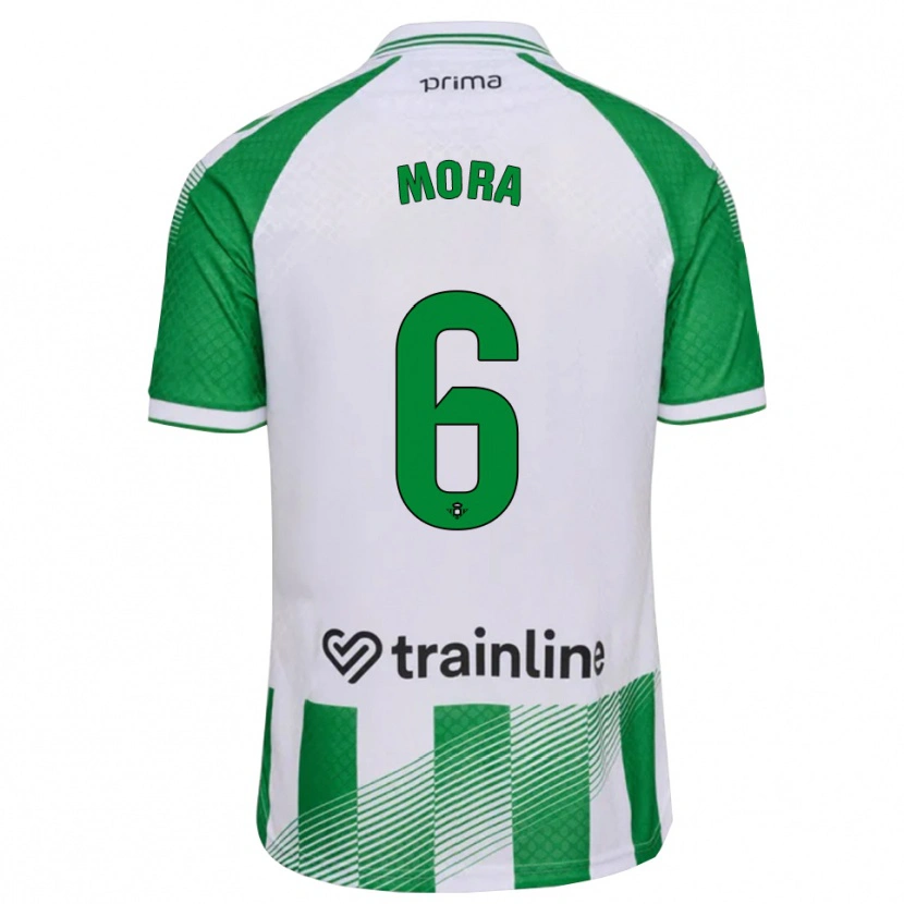 Danxen Mujer Camiseta Marcos Mora #6 Verde Claro Negro Blanco 1ª Equipación 2026/27 La Camisa México