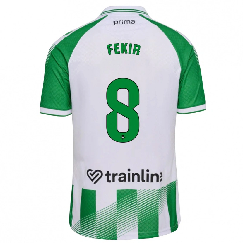 Danxen Mujer Camiseta Nabil Fekir #8 Verde Claro Negro Blanco 1ª Equipación 2026/27 La Camisa México