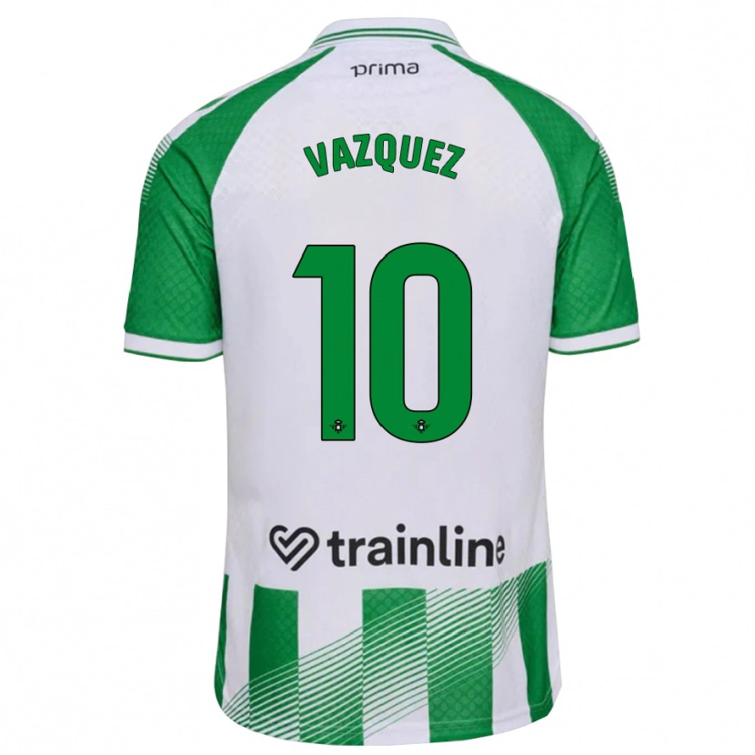 Danxen Mujer Camiseta Alejandro Vázquez #10 Verde Claro Negro Blanco 1ª Equipación 2026/27 La Camisa México