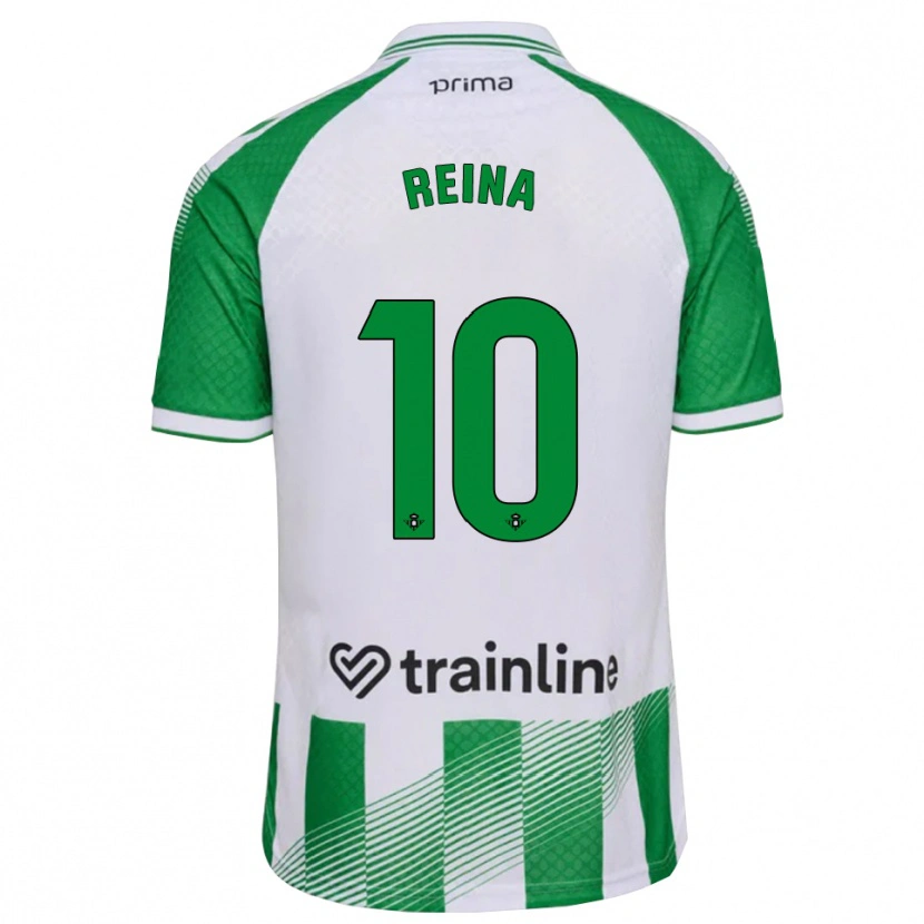Danxen Mujer Camiseta Carlos Reina #10 Verde Claro Negro Blanco 1ª Equipación 2026/27 La Camisa México