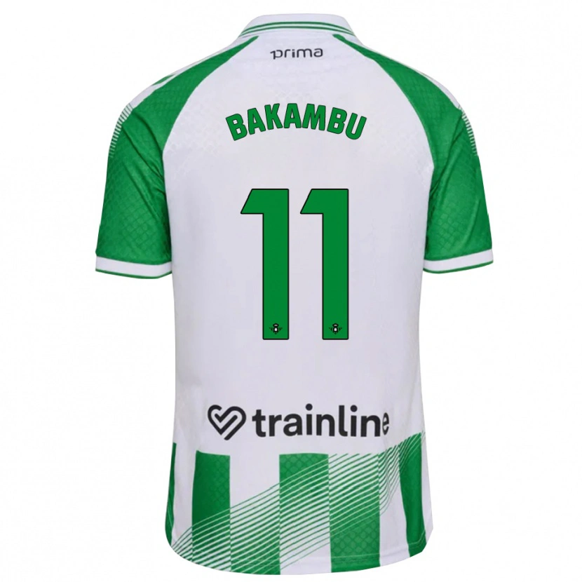 Danxen Mujer Camiseta Cedric Bakambu #11 Verde Claro Negro Blanco 1ª Equipación 2026/27 La Camisa México