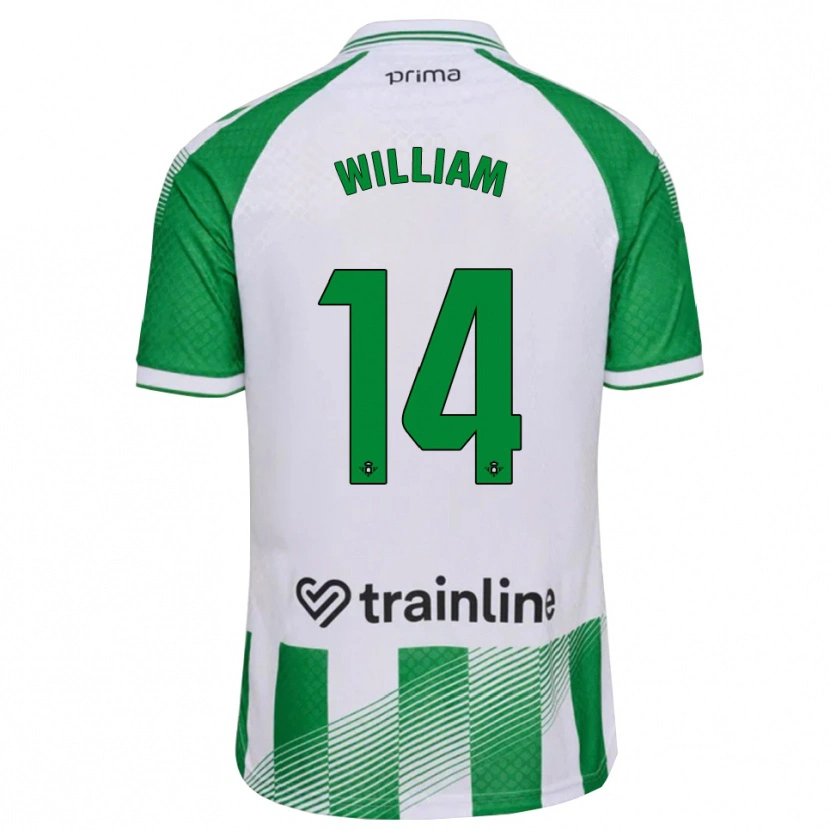 Danxen Mujer Camiseta William Carvalho #14 Verde Claro Negro Blanco 1ª Equipación 2026/27 La Camisa México