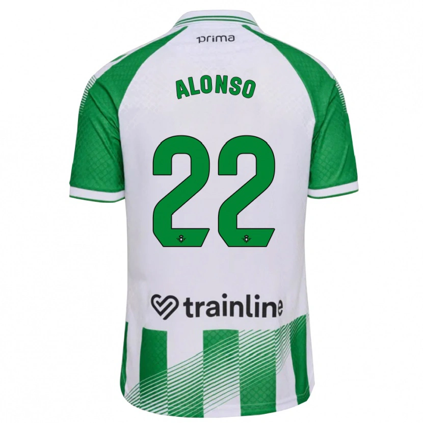 Danxen Mujer Camiseta Borja Alonso #22 Verde Claro Negro Blanco 1ª Equipación 2026/27 La Camisa México
