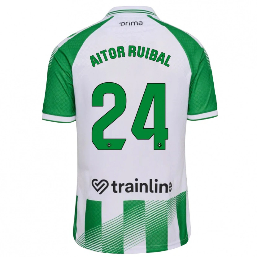 Danxen Mujer Camiseta Aitor Ruibal #24 Verde Claro Negro Blanco 1ª Equipación 2026/27 La Camisa México