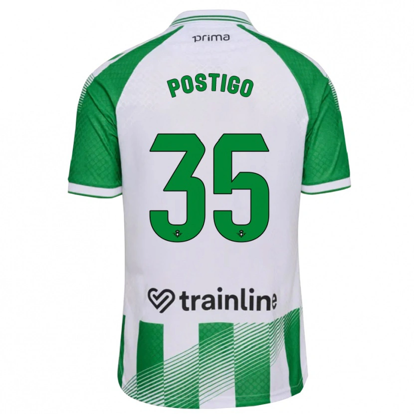 Danxen Mujer Camiseta Alejandro Postigo #35 Verde Claro Negro Blanco 1ª Equipación 2026/27 La Camisa México