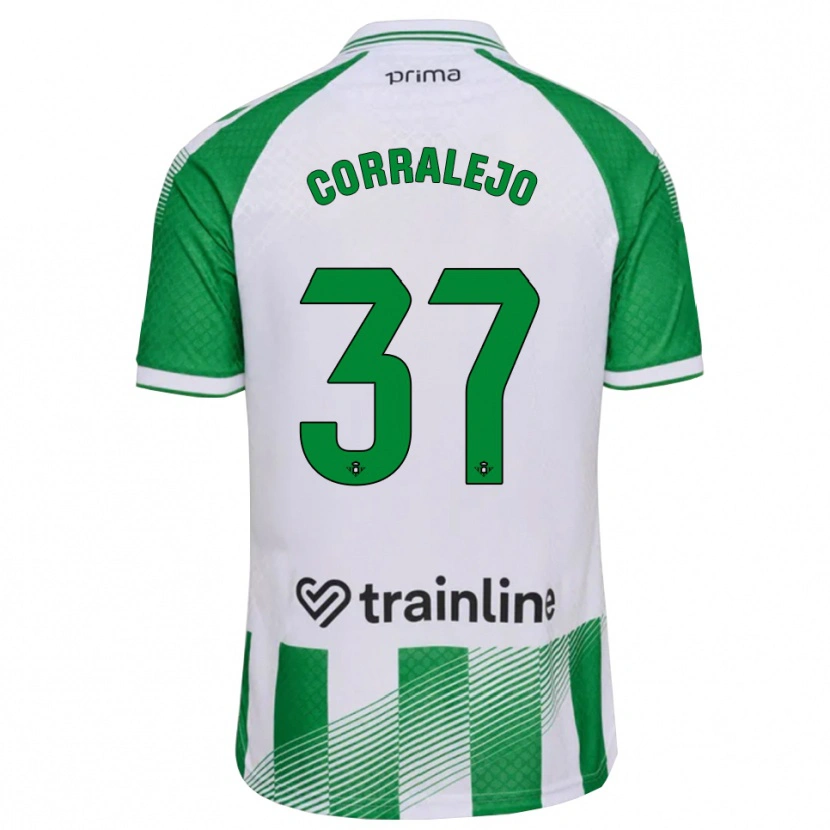 Danxen Mujer Camiseta Iván Corralejo #37 Verde Claro Negro Blanco 1ª Equipación 2026/27 La Camisa México