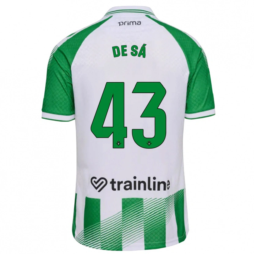 Danxen Mujer Camiseta Rubén De Sá #43 Verde Claro Negro Blanco 1ª Equipación 2026/27 La Camisa México