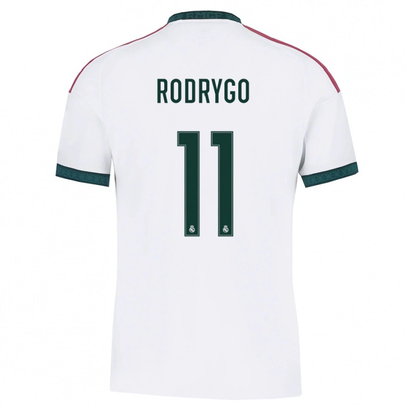 Danxen Mujer Camiseta Rodrygo Silva De Goes #11 Verde Oscuro Blanco Rojo 1ª Equipación 2026/27 La Camisa México