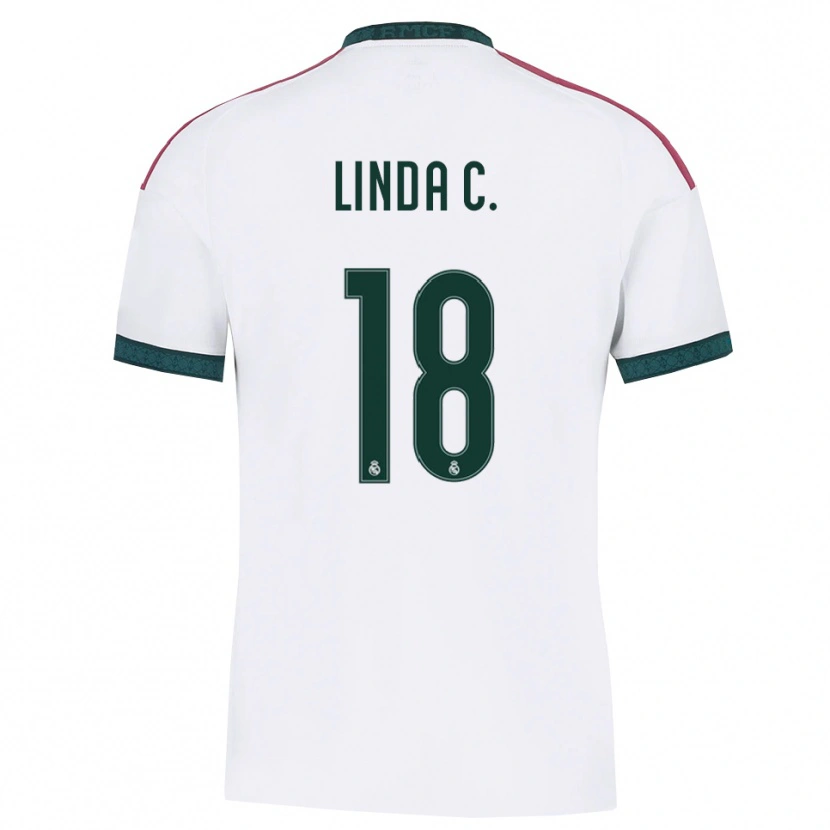 Danxen Mujer Camiseta Linda Caicedo #18 Verde Oscuro Blanco Rojo 1ª Equipación 2026/27 La Camisa México
