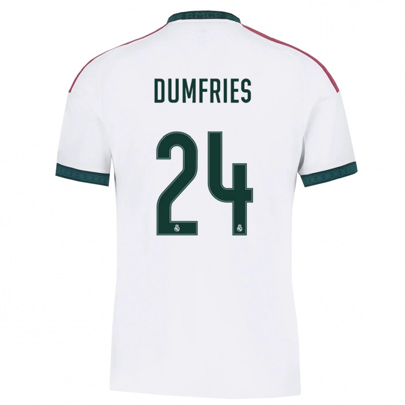 Danxen Mujer Camiseta Denzel Dumfries #24 Verde Oscuro Blanco Rojo 1ª Equipación 2026/27 La Camisa México