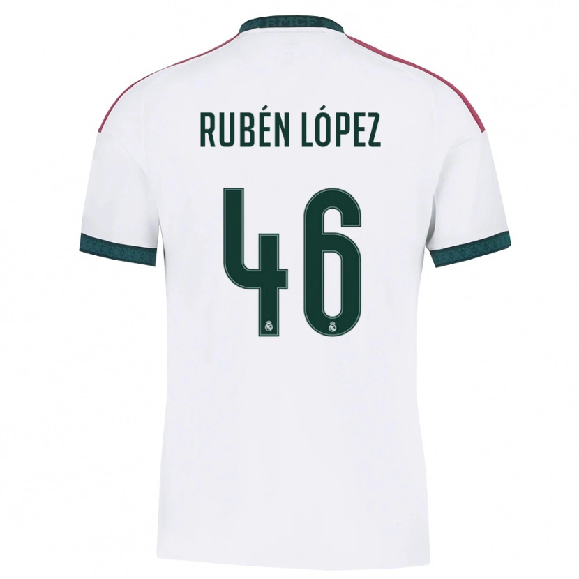 Danxen Mujer Camiseta Rubén López #46 Verde Oscuro Blanco Rojo 1ª Equipación 2026/27 La Camisa México