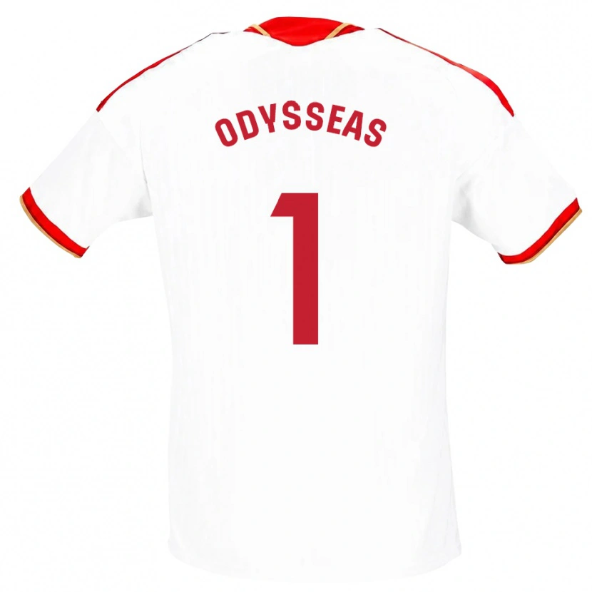 Danxen Mujer Camiseta Odysseas Vlachodimos #1 Blanco Rojo 1ª Equipación 2026/27 La Camisa México