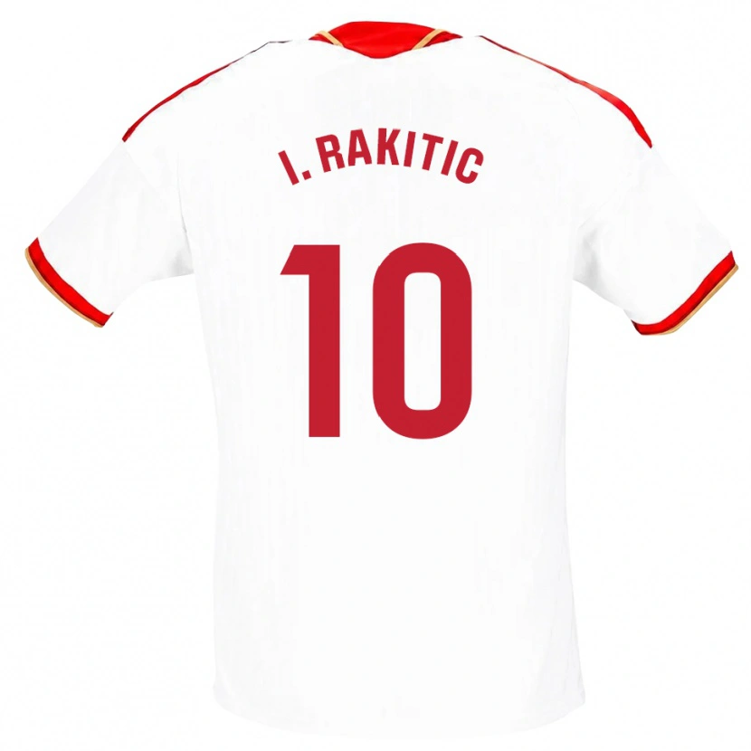 Danxen Mujer Camiseta Ivan Rakitic #10 Blanco Rojo 1ª Equipación 2026/27 La Camisa México