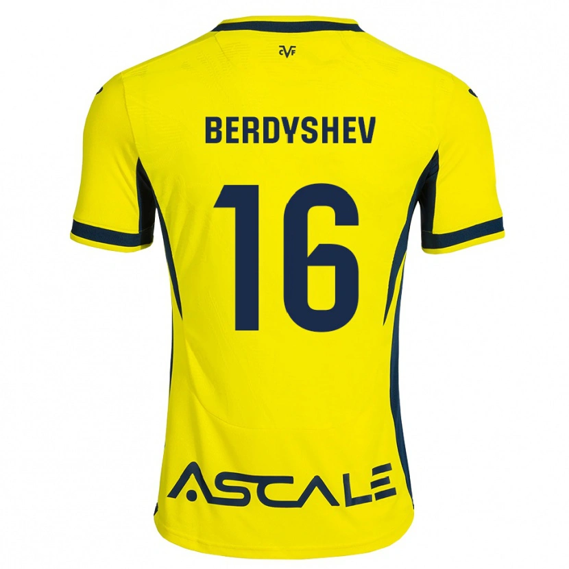 Danxen Mujer Camiseta Tikhon Berdyshev #16 Amarillo Negro Rojo 1ª Equipación 2026/27 La Camisa México