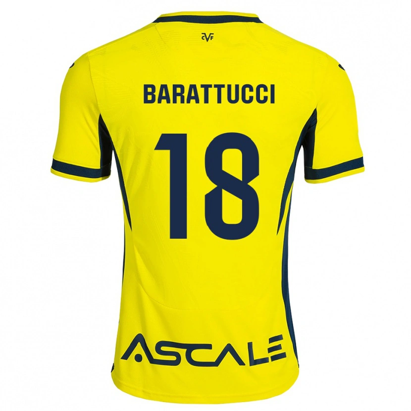 Danxen Mujer Camiseta Nico Barattucci #18 Amarillo Negro Rojo 1ª Equipación 2026/27 La Camisa México