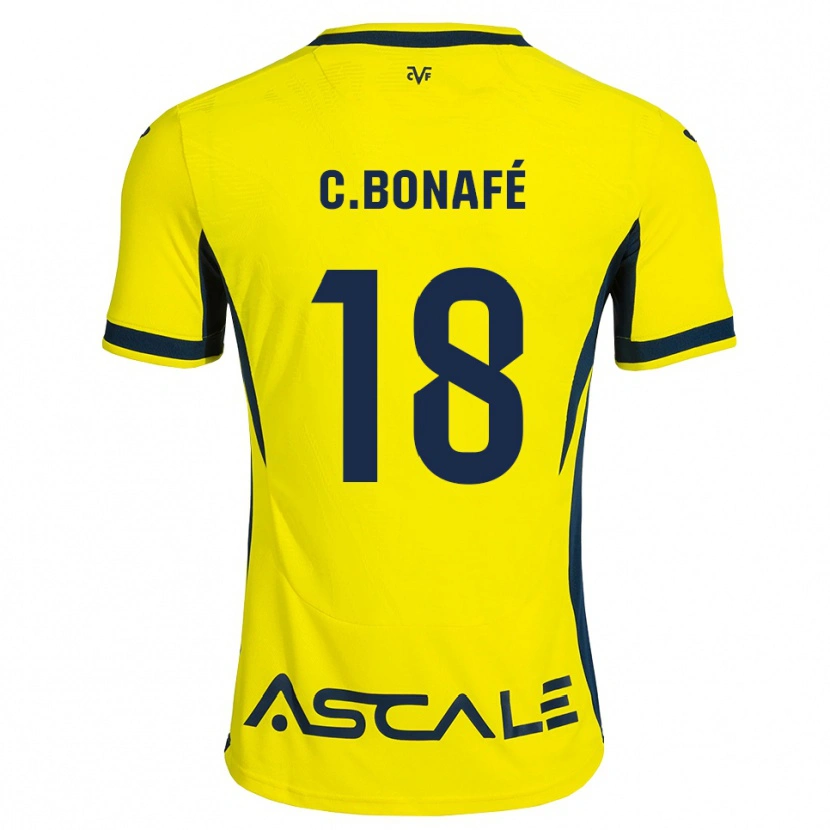 Danxen Mujer Camiseta César Bonafé #18 Amarillo Negro Rojo 1ª Equipación 2026/27 La Camisa México