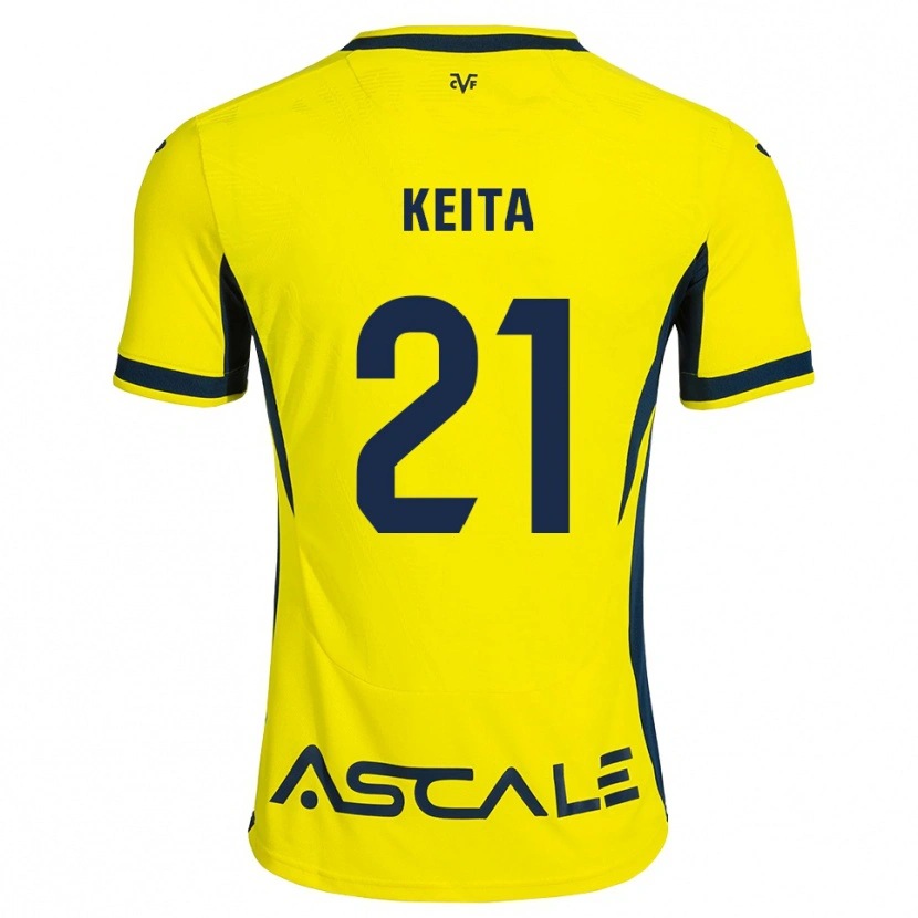 Danxen Mujer Camiseta Manfa Keita #21 Amarillo Negro Rojo 1ª Equipación 2026/27 La Camisa México
