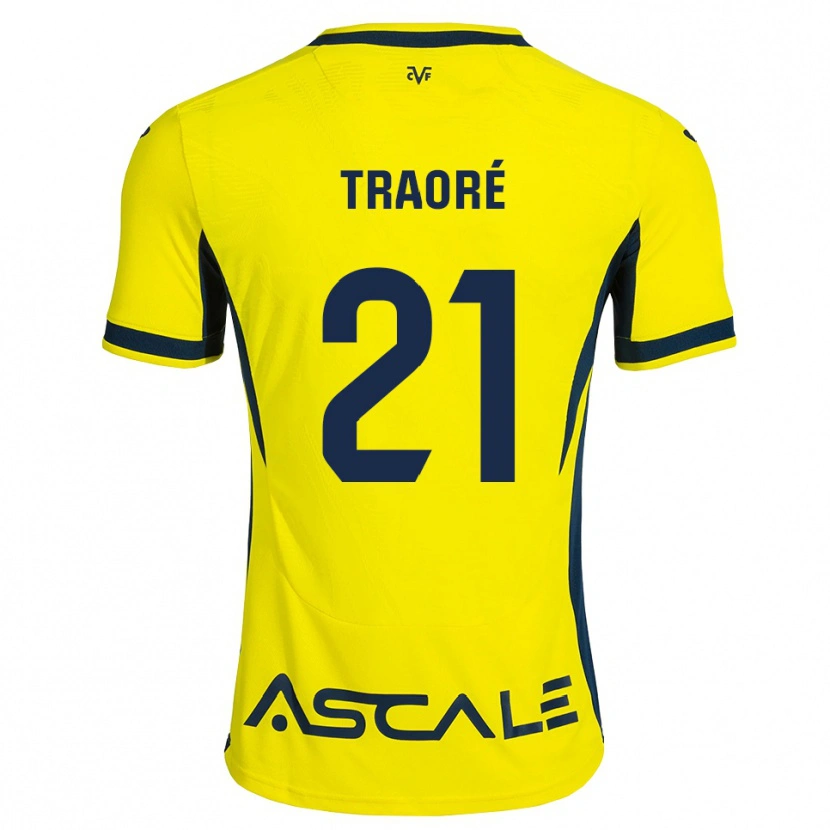 Danxen Mujer Camiseta Moussa Traoré #21 Amarillo Negro Rojo 1ª Equipación 2026/27 La Camisa México
