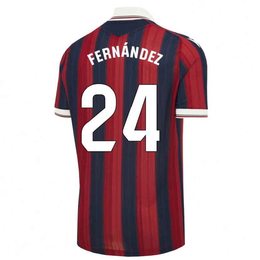Danxen Mujer Camiseta Thiago Fernández #24 Azul Medianoche Rojo 1ª Equipación 2026/27 La Camisa México