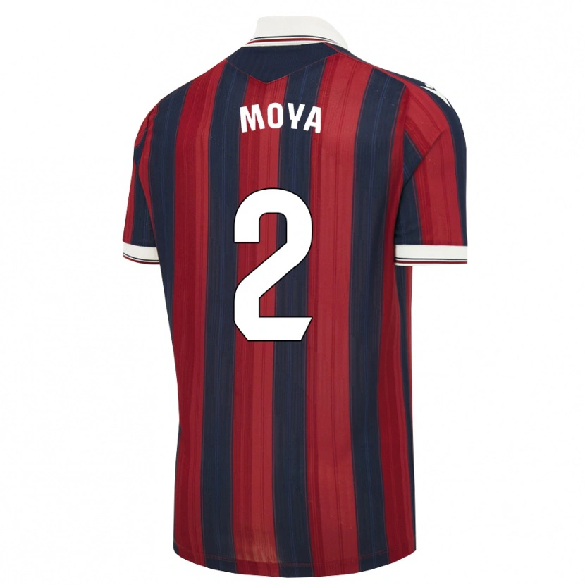 Danxen Mujer Camiseta Alejandro Moya #2 Azul Medianoche Rojo 1ª Equipación 2026/27 La Camisa México