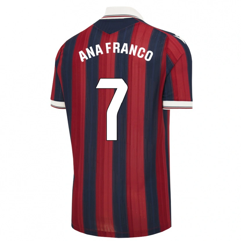 Danxen Mujer Camiseta Ana Franco De La Vega #7 Azul Medianoche Rojo 1ª Equipación 2026/27 La Camisa México