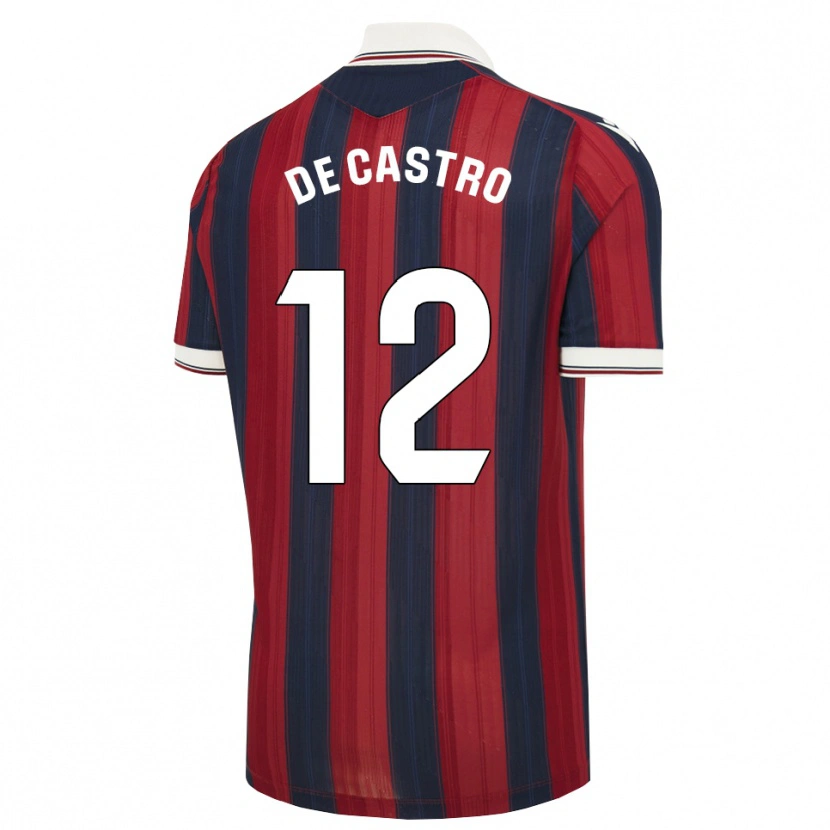 Danxen Mujer Camiseta Asier De Castro #12 Azul Medianoche Rojo 1ª Equipación 2026/27 La Camisa México